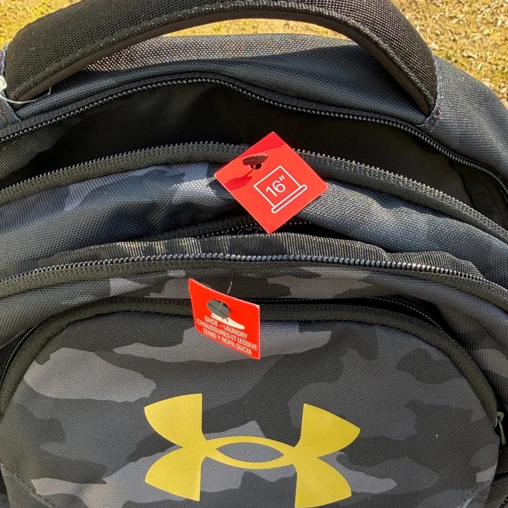 Under Armour Camo Black and Gold Backpack